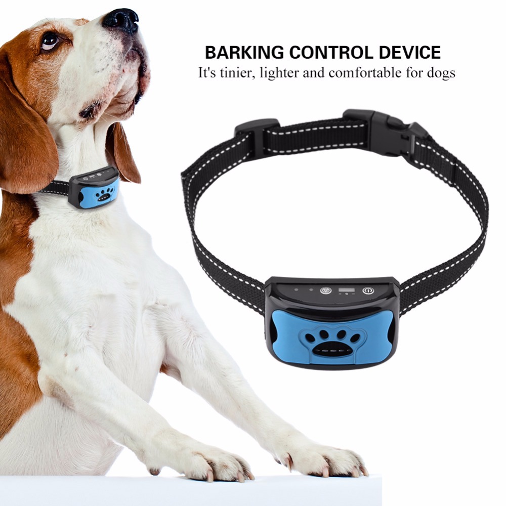 Collier anti-aboiement électrique pour chien de compagnie, dispositif anti-aboiement, USB, vibration, ultrasonique, entraînement, livraison directe