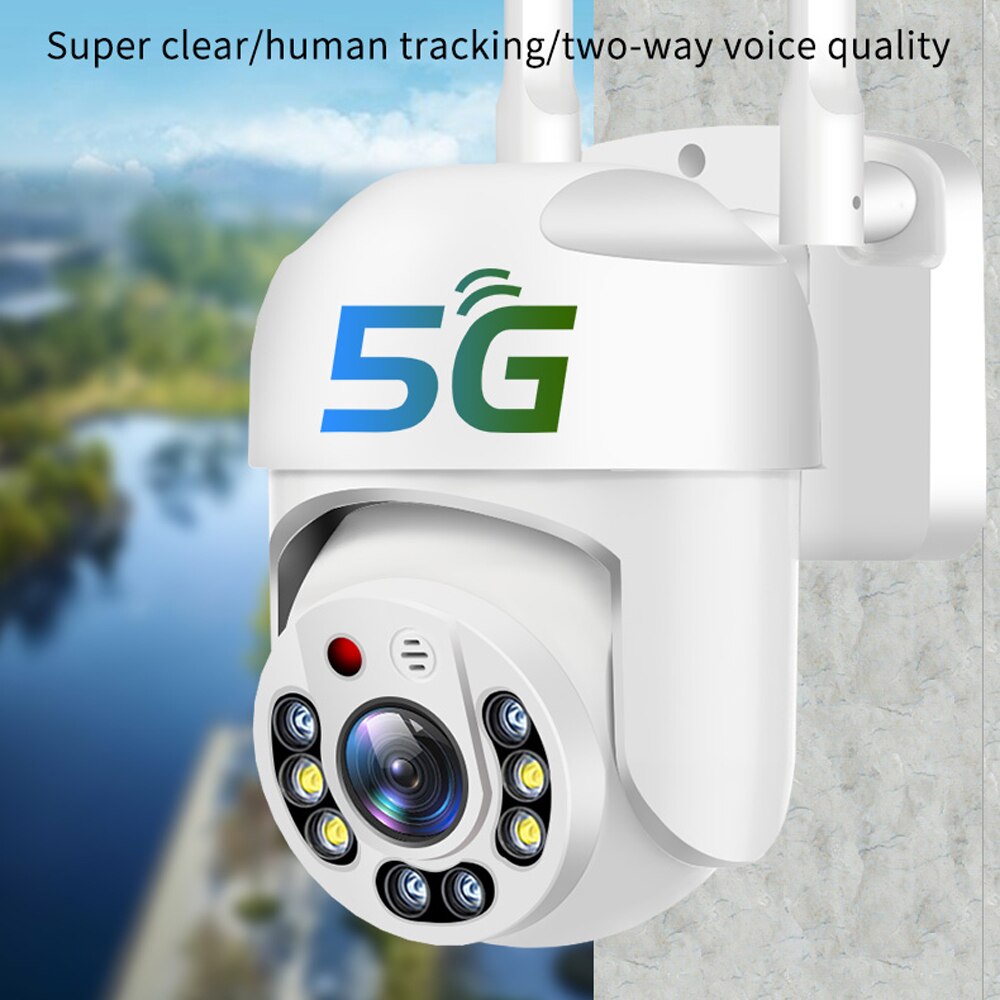 Caméra de surveillance extérieure 1080p, dispositif de sécurité sans fil, avec vision nocturne et suivi automatique