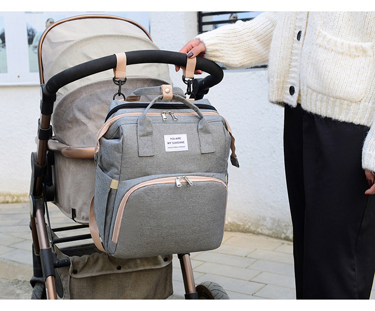 MUNIBags-Sacs à couches pour mamans, sac à dos multifonctionnel, sacs de lit de bébé, sac à main d'allaitement, sac de poussette, grande capacité