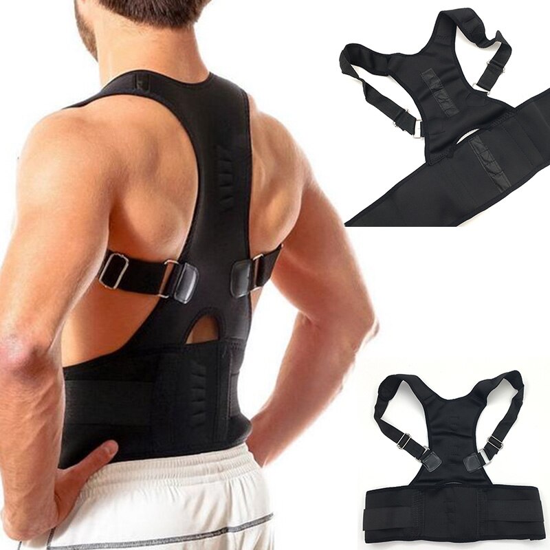 Correcteur de Posture magnétique réglable pour le haut, Corset pour le dos, ceinture pour redresser les épaules, soutien lombaire