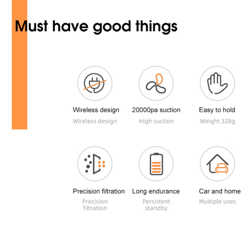 Xiaomi-Mini aspirateur de voiture portable Mi sans fil, dépoussiéreur 20000PA, maison intelligente, tourisme, nouveau
